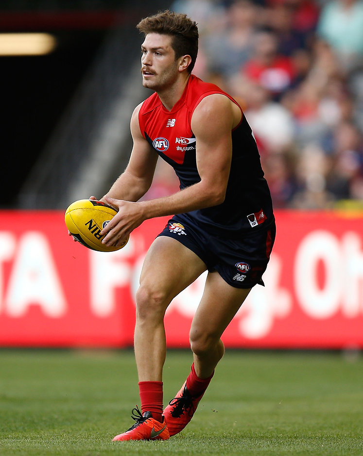 AFL 2016 NAB Challenge - Melbourne v St Kilda Simon Goodwin praised the performance of new Demon Tomas Bugg - ${keywords}
